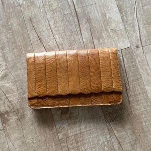 BCBGMaxAzria Snakeskin Print Clutch Brown BCBG